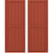 Ekena Millwork Americraft 6-Board Exterior Wood 2 Equal Panel Framed Board-n-Batten Shutters, ARW101BF621X63CLH, PR ARW101BF621X63CLH - alternate 1